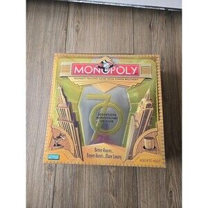 Seventieth 70th Anniversary Edition Hasbro Parker Bros MONOPOLY New Open Box
